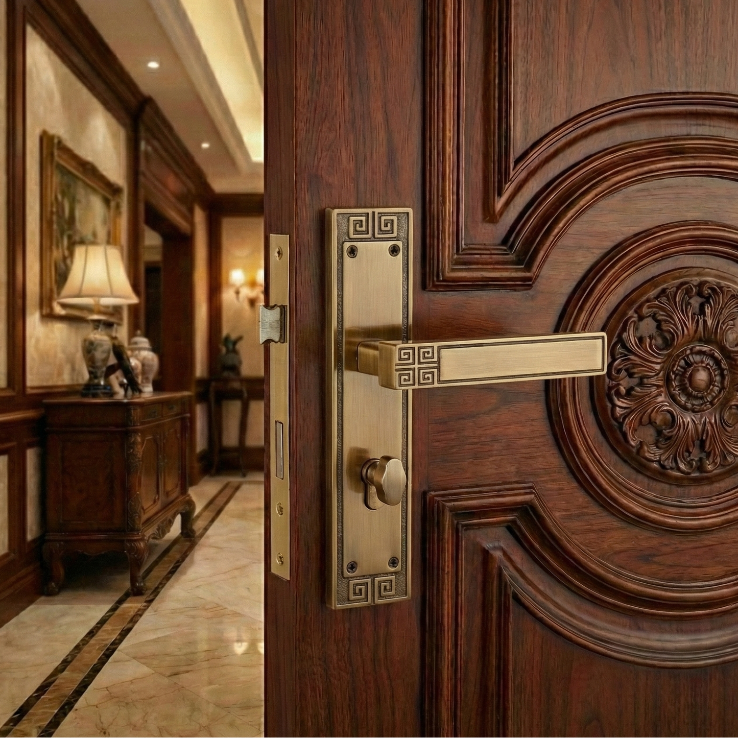 Door Handle - Full Plate Carving