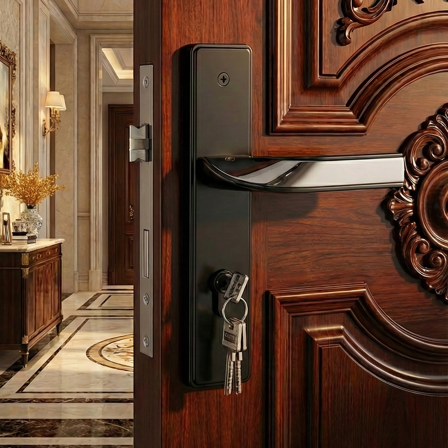 Door Handle - Full Plate Curved