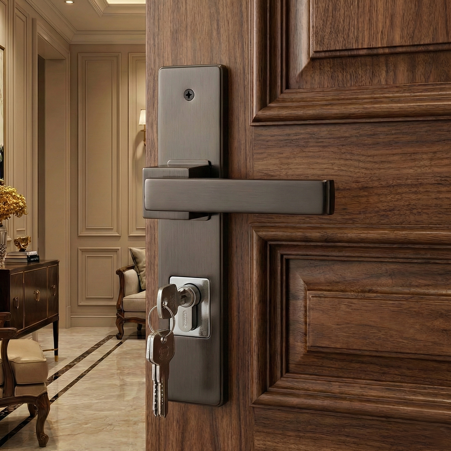 Door Handle - Full Plate Flat Square