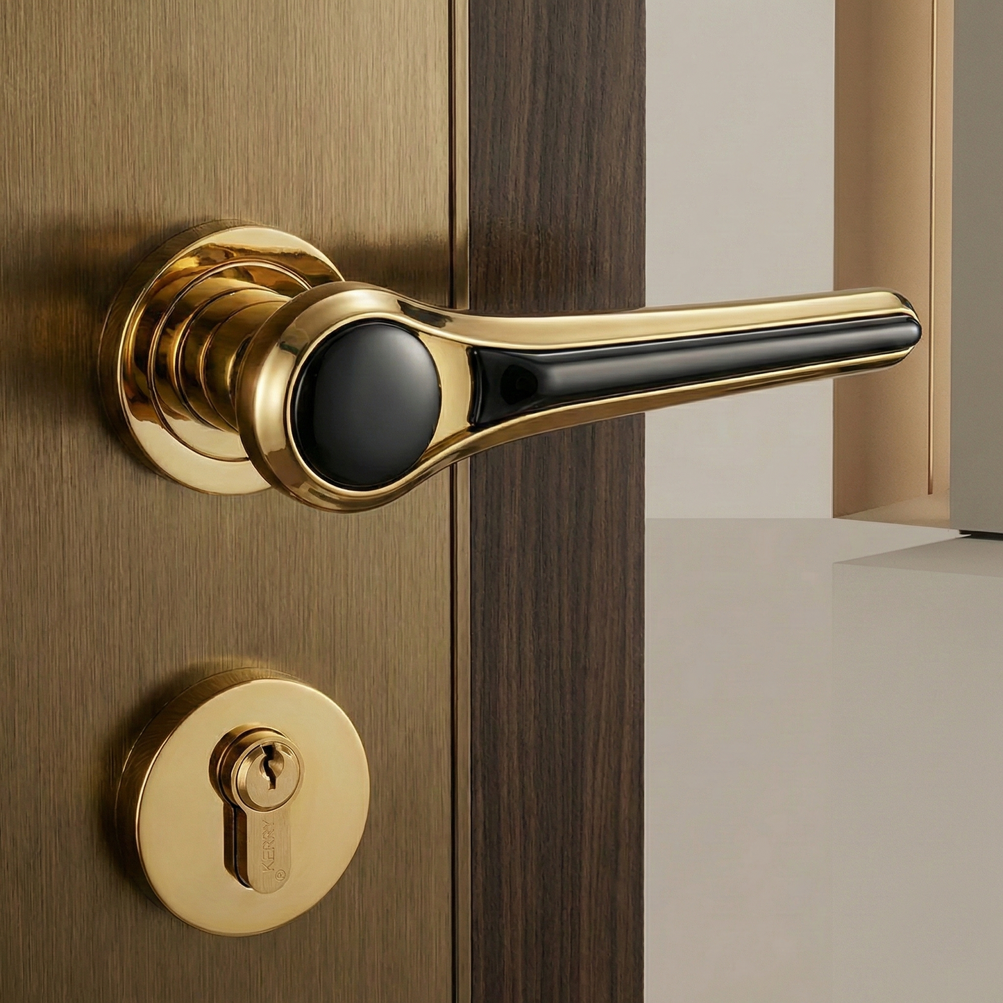 Rosette Handle Lock - Round Globe