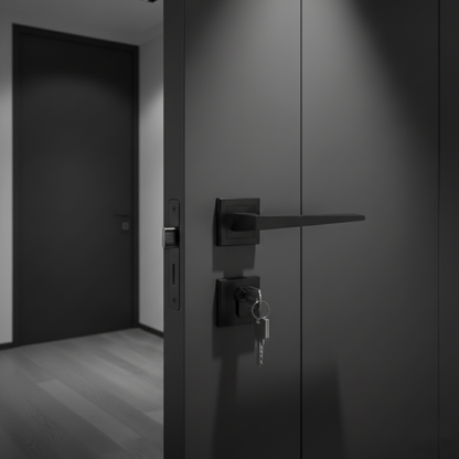 Rosette Handle Lock - Square Slope