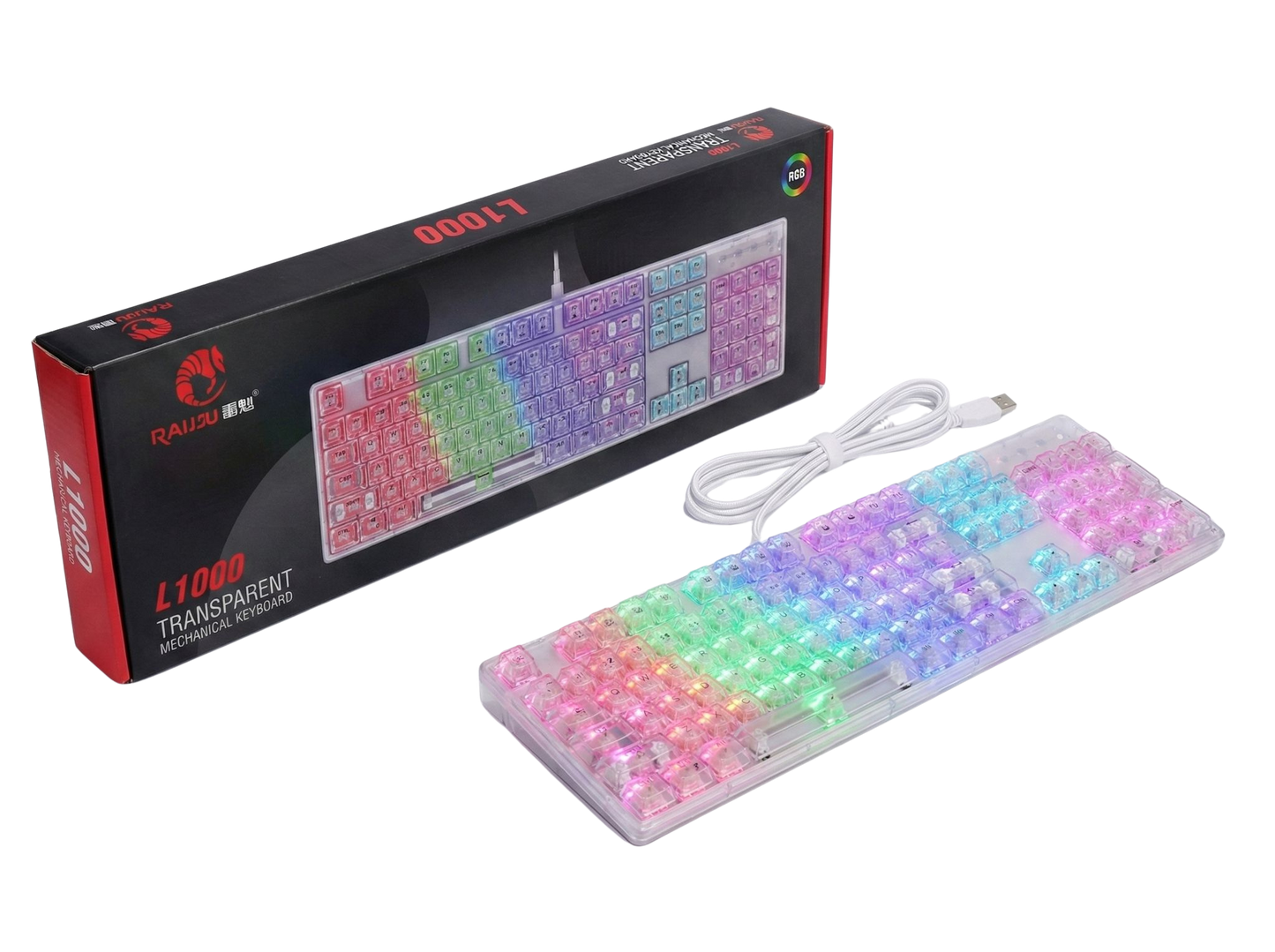 L1000 Ice Crystal Keycap Wired Mechanical Gaming Keyboard